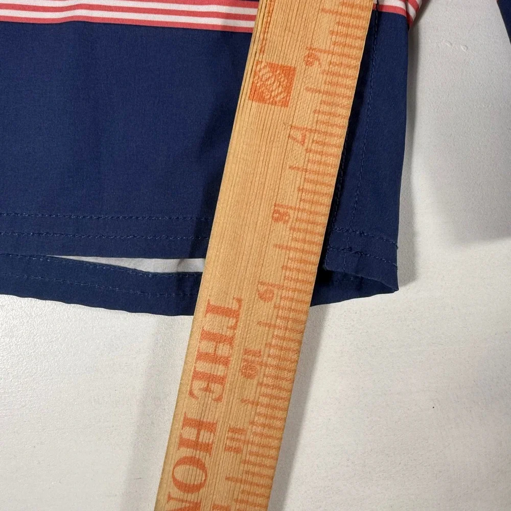 Vineyard Vines Board‎ Shorts Mens 34 Striped Performance Stretch Navy Red White